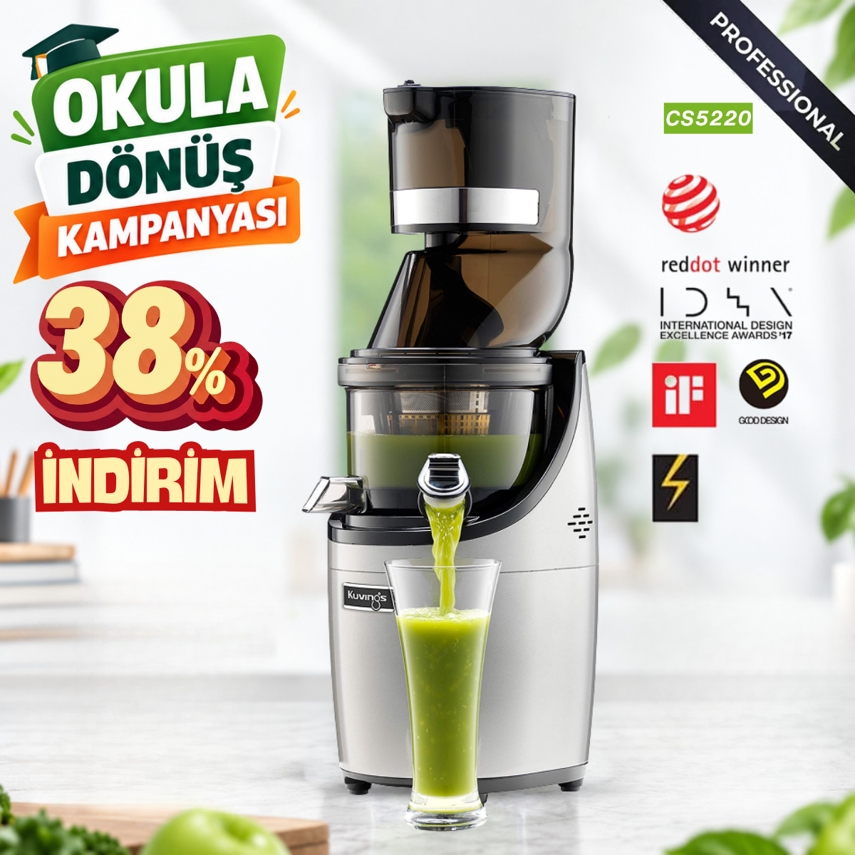CS5220 CS520 Pro Juicer - Görsel 1